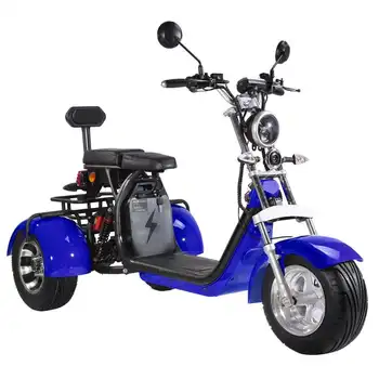 Clark is hot selling Factory Direct 2000W 60V Electric Unisex Tricycle Scooter 10 Inch Fat Tire Three-Wheel Vehicle Smart Electr 1
