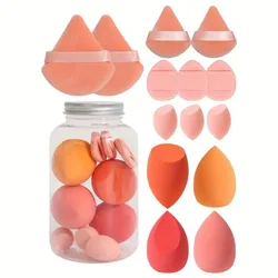 14 - Piece Essential Makeup Sponge and Puff Set (14PC - Orange)