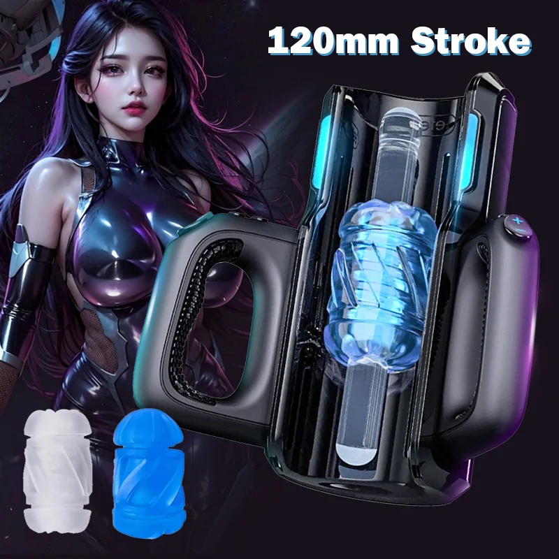 Male Masturbation Cup Automatic Male Masturbator Cup Vagina Masturbation Equipment Sex Toys for Men Electric Telescopic Vagina Blowjob Masturbation
