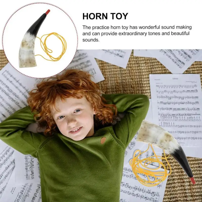 Bull Horn Trumpet Portable Horn Toy For Children Outdoor Playset With Wonderful Sound Effect For Children Wind Instrument
