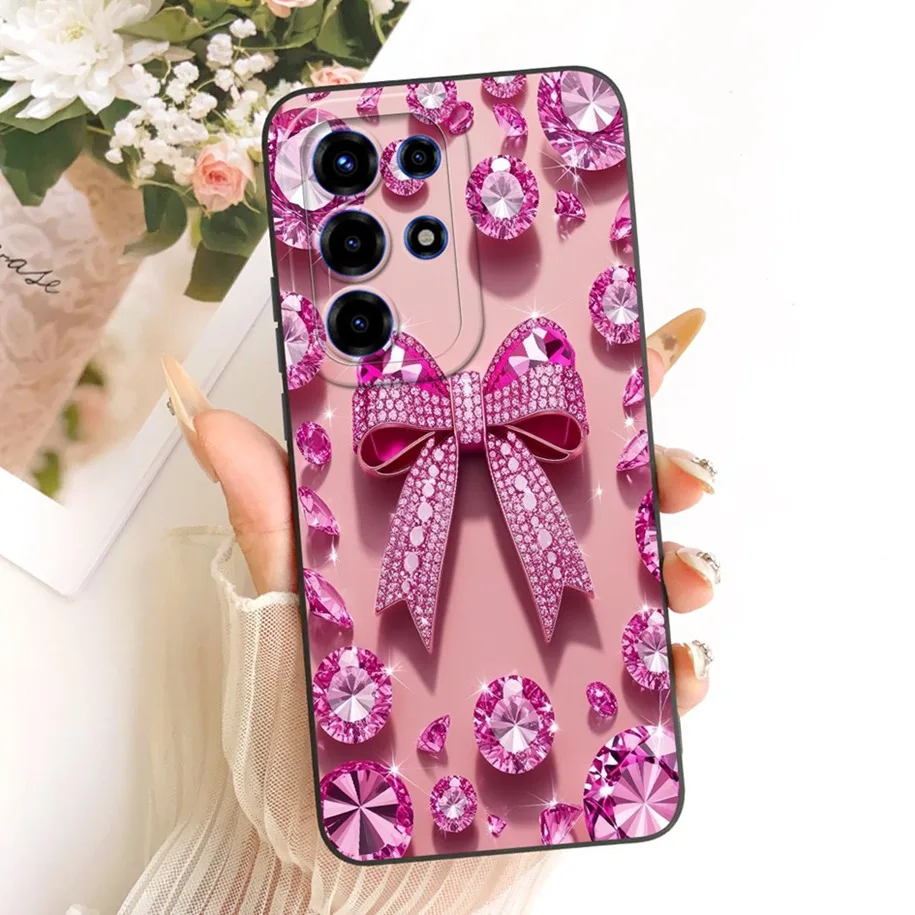 Floral Fashion Soft Silicone Bumper Phone Case in Pink