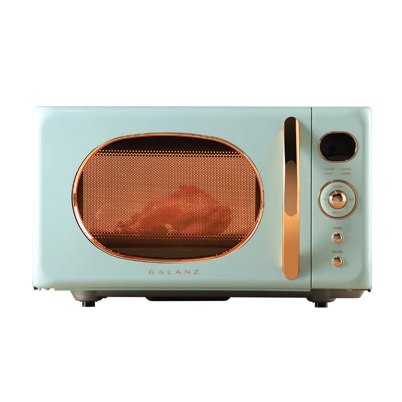 Horno microondas Retro pequeño para el hogar, Mini tocadiscos mecánico  integrado, calefacción multifunción, horno de onda de luz inteligente -  AliExpress