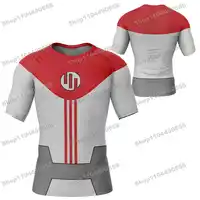 1ème nouveau dessin animé Anime éruptions cutanées surf plage pantalon maillots de bain plongée gymnase manches longues MMA BJJ hommes Jiu Jitsu Fitness ensembles 5