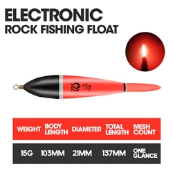 Luminous Night Fishing Float - High - Quality, Lightweight & Durable (Red 15G)