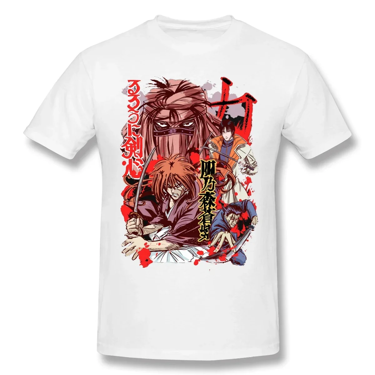 

Новинка, свободная повседневная Уличная одежда с принтом Rurouni Kenshin Graphic Enjoystick, летняя Универсальная футболка с круглым вырезом для мужчин и женщин