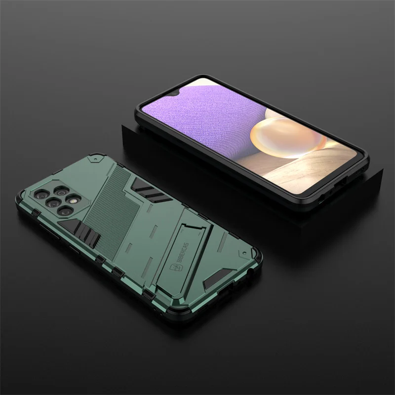 Armor Shockproof Phone Case with Magnetic Holder Stand and Back Cover