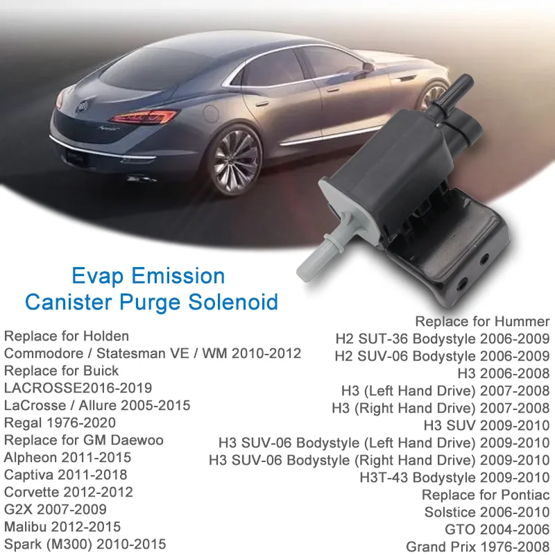 Evap Emission Canister Purge Solenoid 214-1680 911-032 12597567 12606684 12570469 12597566 12597341 12581349 for GM Buick Allure evaporation charcoal canister