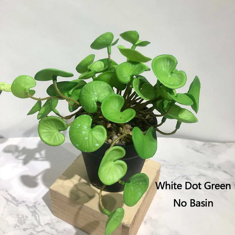 Description Picture 5 of itemArtificial Plant Mini Bouquet Copper Coin Grass Soft Glue Fake Green Plants Wall Hanging for Home Office Garden Decoration