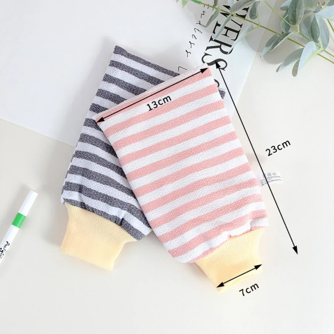 1pc Exfoliating Bath Gloves Body Scrubber Gloves SPA Shower Mitt Rub Body Wash Cleaning Tool Back Massager Towel Bath Supplies