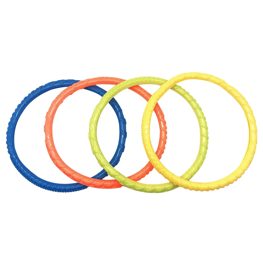 4pcs Portable Throwing Diving Toy Underwater Training Kids Summer Diving Rings Water Toy Beach Pool Accessories