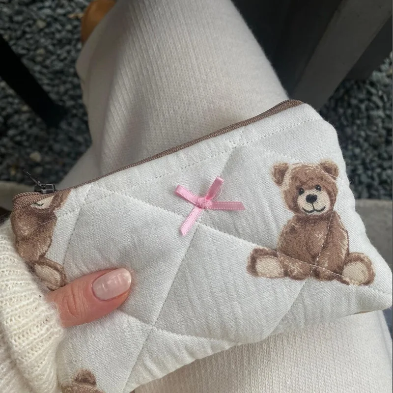 Kosmetiktasche für Damen, kawaii Teddybär-Make-up-Tasche, Make-up-Aufbewahrungstasche, Make-up-Tasche mit Cartoon-Print, Trousse Fashion Maquillage Femme – Detail 6