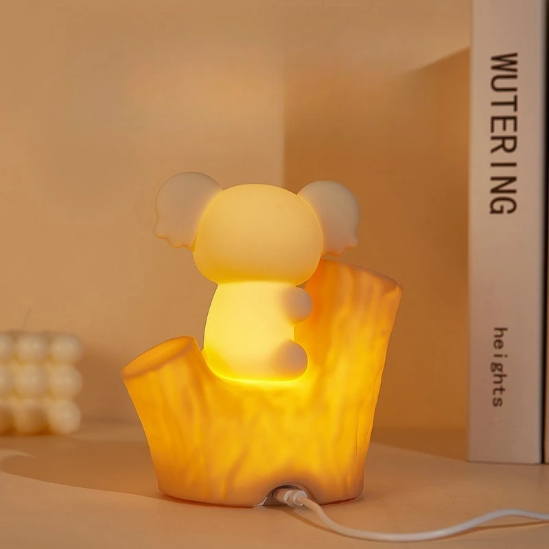 Koala Shooting Light USB Charging Level 2 Dimming Timer Color Gradient Cartoon Cute Design Suitable for Birthday  Gifts
