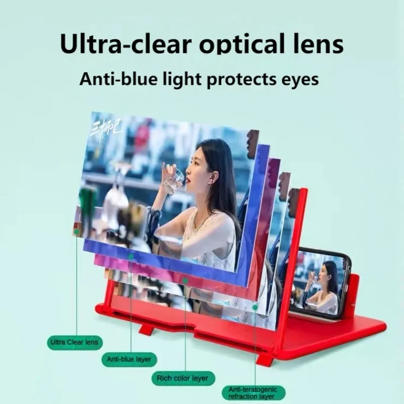 Phone Screen Amplifier 14/12/10Inch 3D Screen Amplifier for Smartphone