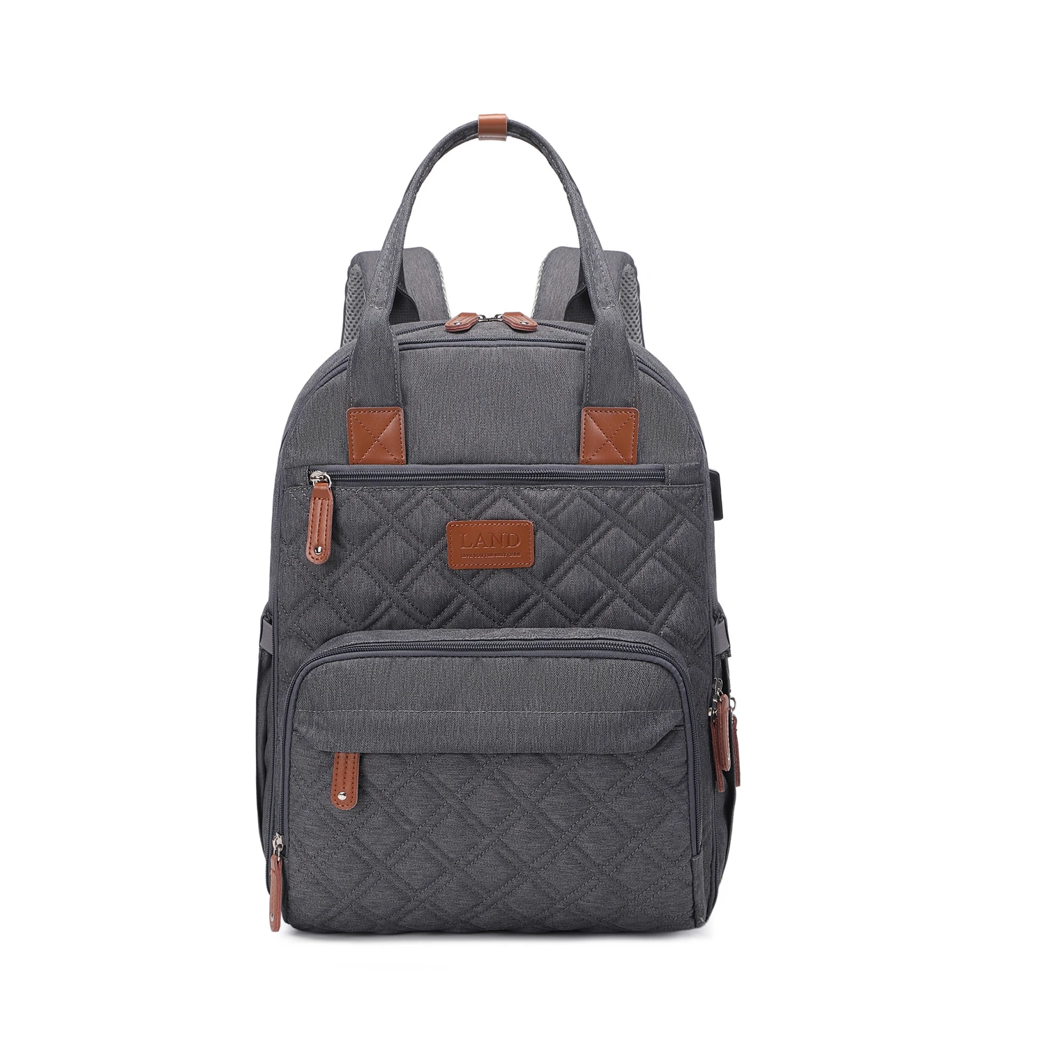 LAND Mommy Diaper Bags Mother Large Capacity Travel Nappy Backpacks With anti-loss zipper Baby Nursing Bags MPBJ01 diaper bag diaper backpack
