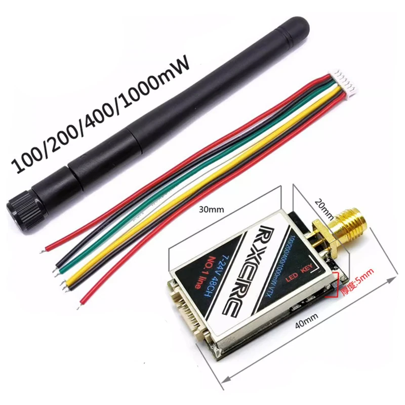 Transmetteur RC FPV 5.8G 1W 48CH OSD Smartaudio Longue Portée