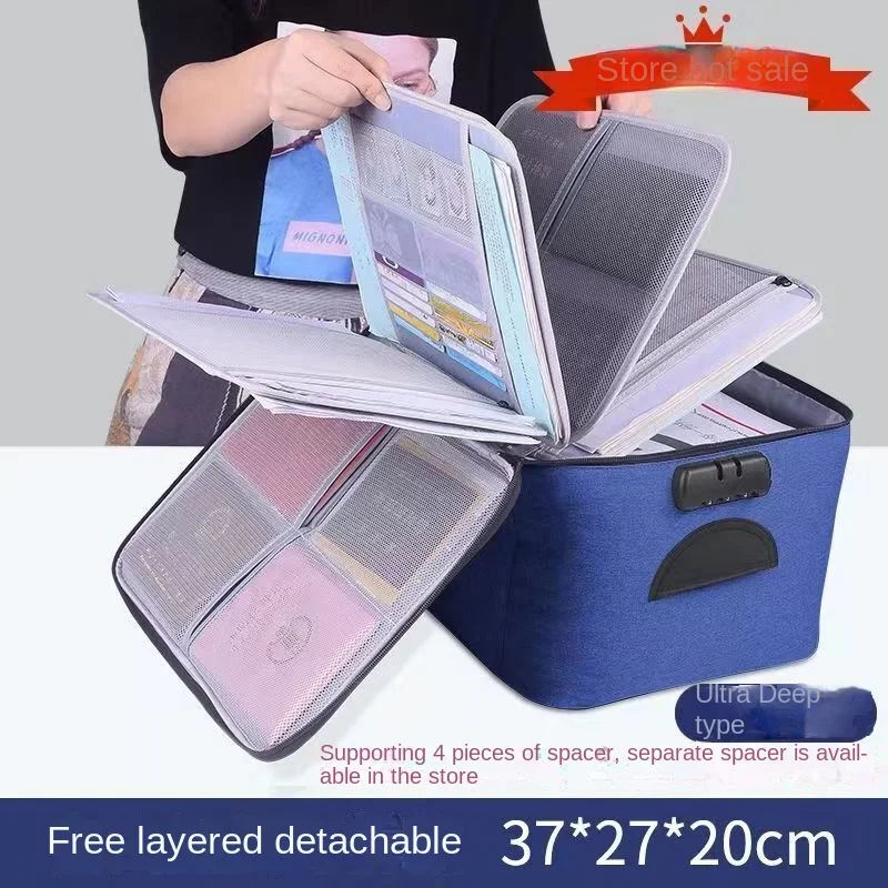 Multi-layer Document Storage Bag Multi-functional Box Important Credit Card Package