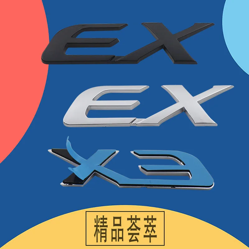 3D 프리미엄 EX E X 일본 일본 SUV 오프로드 자동차 엔진 후드 펜더 트렁크 테일 후면 데칼 엠블럼 배지 스티커