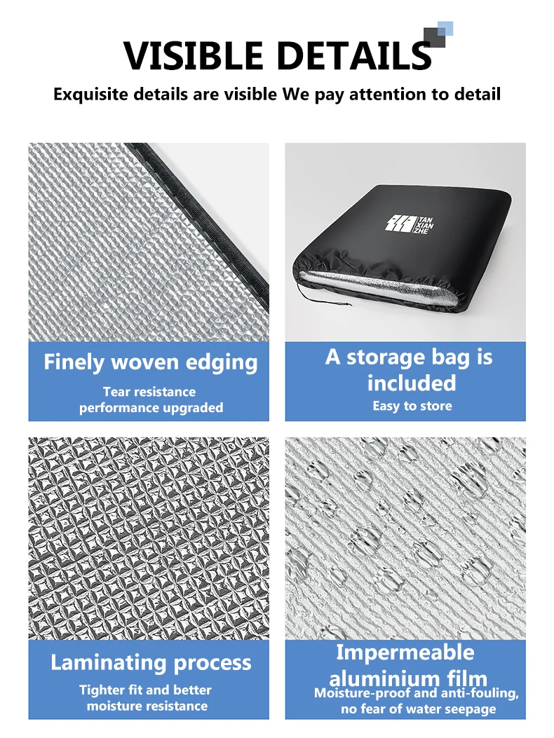 Camping Mat TXZ Outdoor Picnic Moisture-proof Double-sided Thick Aluminum Film Waterproof Beach Portable Tent Floor