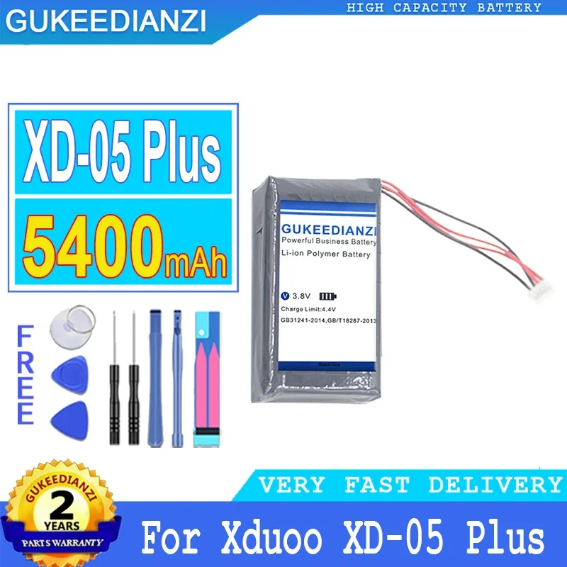 

GUKEEDIANZI Battery for Xduoo XD-05 Plus, Big Power Battery, 5400mAh