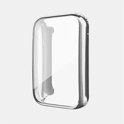 Enhanced Protective TPU Bumper Cover for Xiaomi Mi Band 7 Pro - All-Around Screen Protection (Silver)