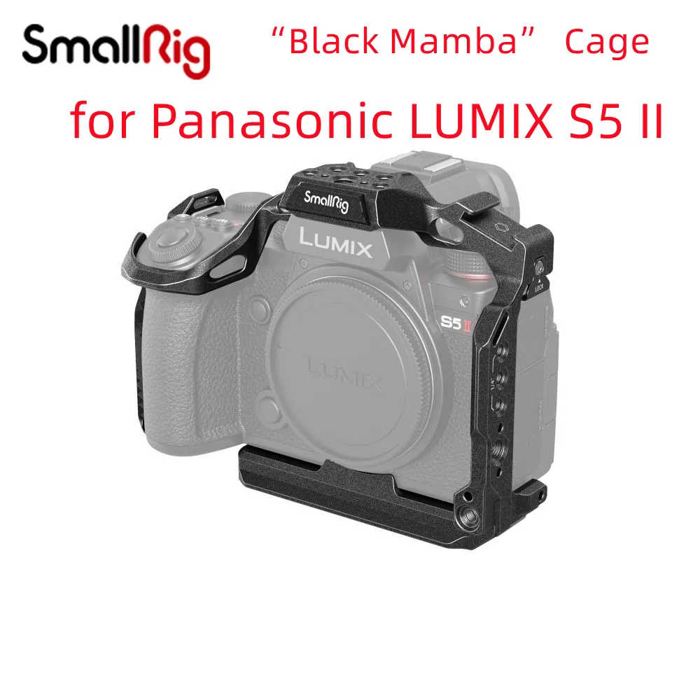 Smallrig Black Mamba Cage Kit Kit Palmare Morsetto Nato A Sgancio Rapido Maniglia Superiore Per Accessori Per Fotocamere Panasonic Lumix S5 Ii