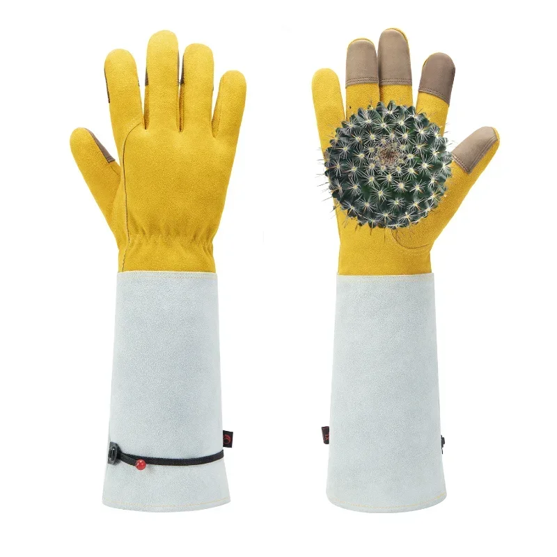 Pair Heavy Duty Gardening Rose Pruning Gauntlet Gloves Thorn