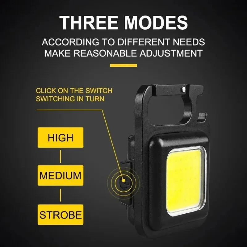 Led Flashlight Led Work Light Camping Lights Keychain Light Work Light Usb Night Light USB Rechargeable COB Work Light Multifunctional Mini LED Flashlight For Camping Inspection Keychain Wrench Screwdriver Light