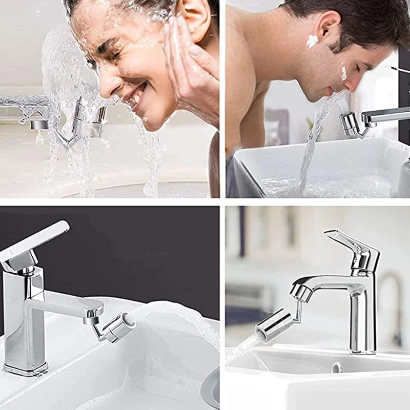 720 Rotatable Faucet Extender Sprayer Head Two Outlet Mode Splash Filter Movable Kitchen Bathroom Tap faucet extender