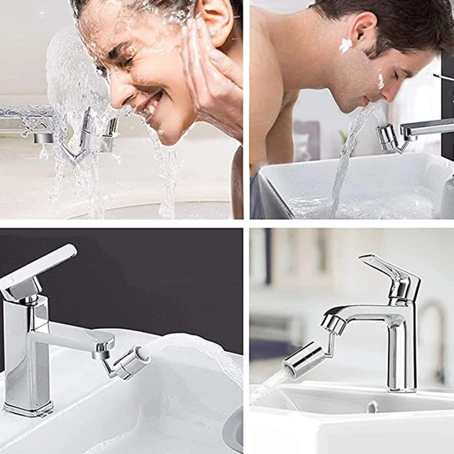 Universal Multifunctional 720 Rotatable Faucet Extender Sprayer Head Two Outlet Mode Splash Filter Movable Kitchen Bathroom Tap 6