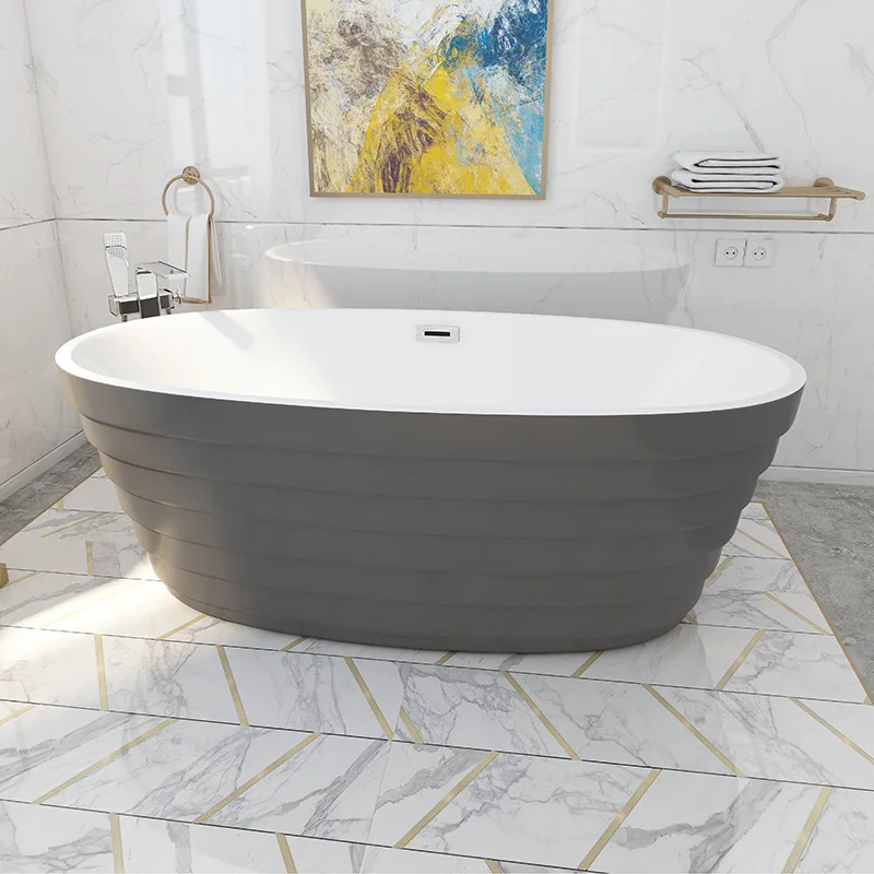 Acrylic Bathtub Shower Room Usage 1600mm Length Big Space Enjoy Bath Time