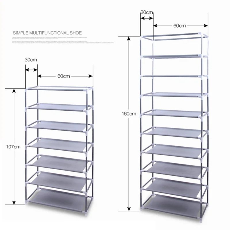 

Multi-layer Simple Shoe Cabinet DIY Assembled Space-saving Shoe Organizer Shelf Home Dorm Storage Closet Dustproof Shoes RackY69