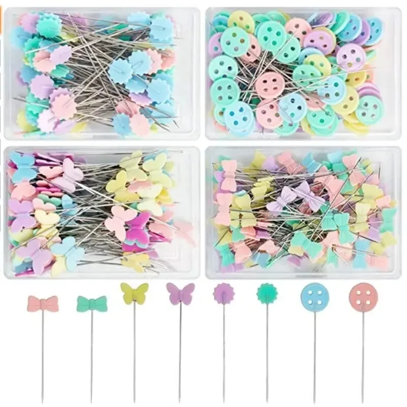 Sewing Pins 100Pcs Dressmaking Embroidery Patchwork Accessories Tools Stainless Steel
