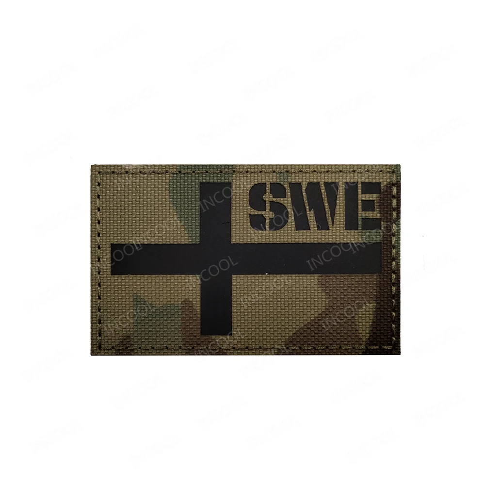 Swedish Flag Sweden Armband Embroidered Patch Hook & Loop Or Iron