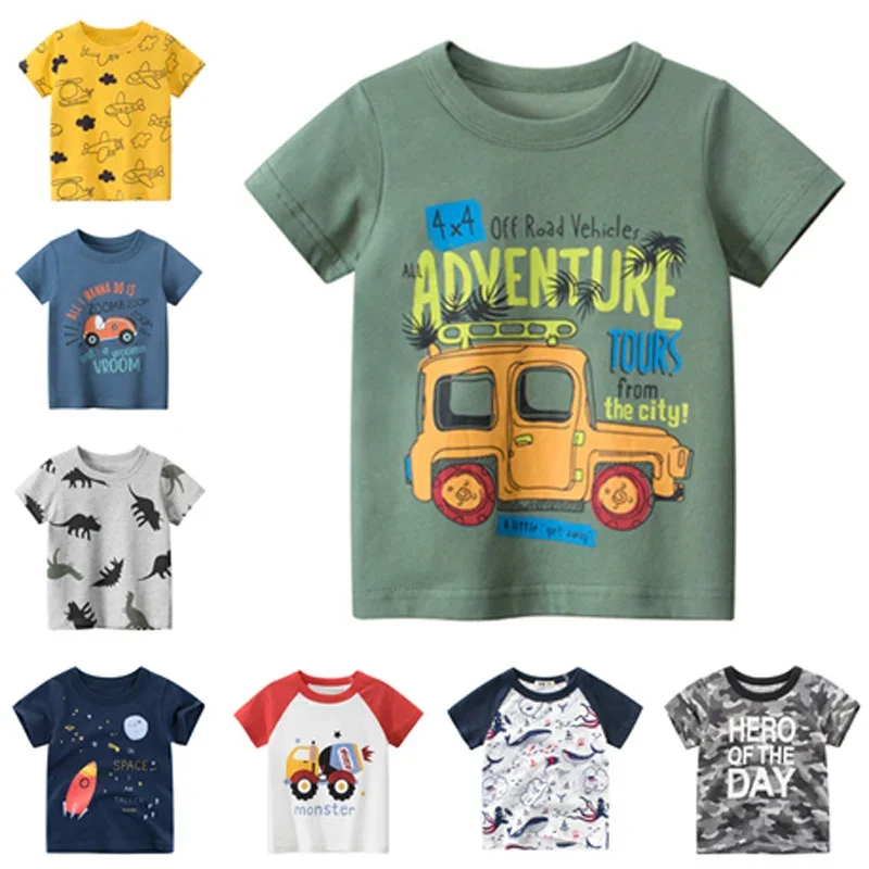 Children t shirt Cotton Children T-shirt for Boy Tops 4 6 8 10 12Yrs Kids Summer Clothes
