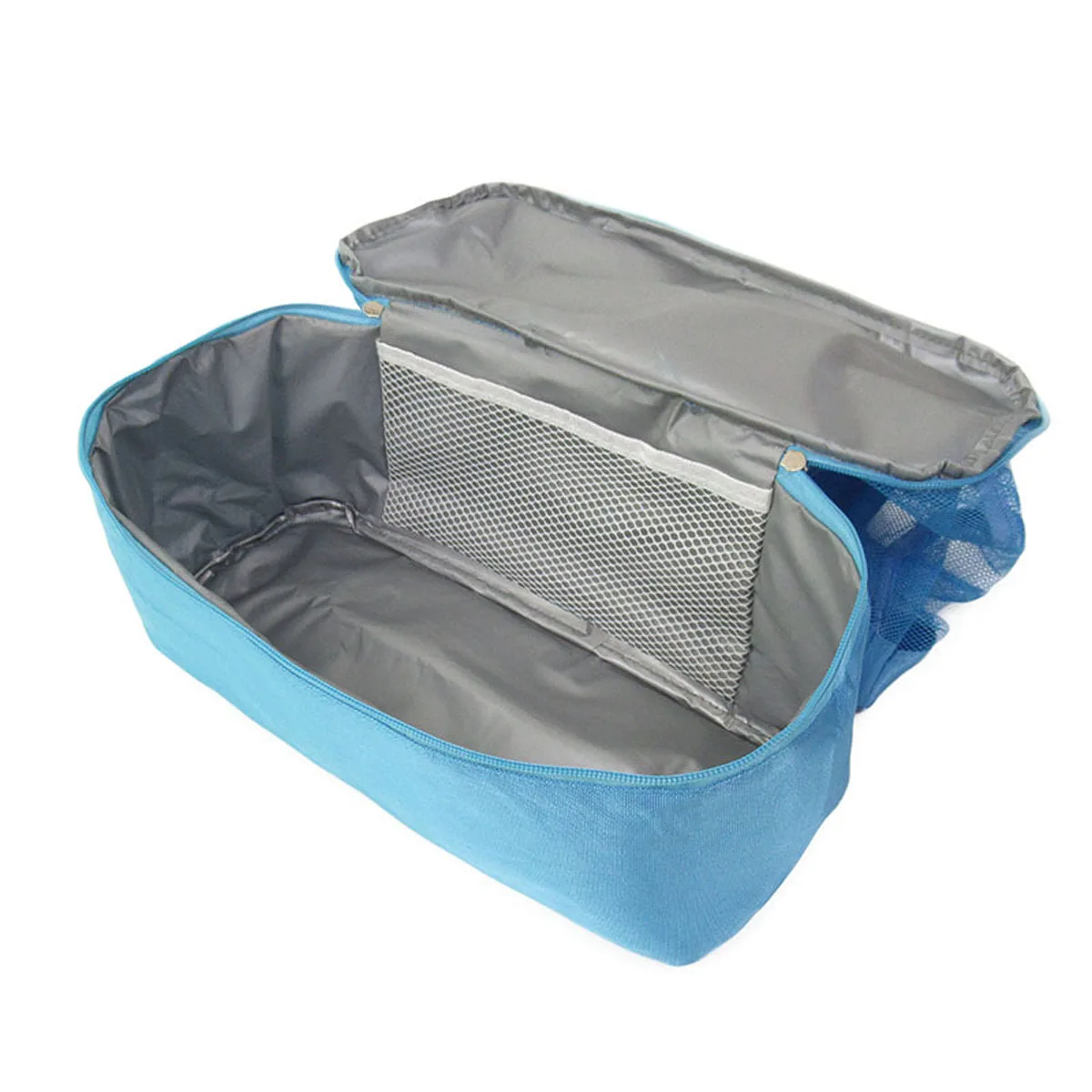 1pc-Outdoor Picnic Beach Bag Large Capacity Transparent Mesh Bag Double-layer Insulated Tote Bag Office Lunch Snacks Picnic Bag