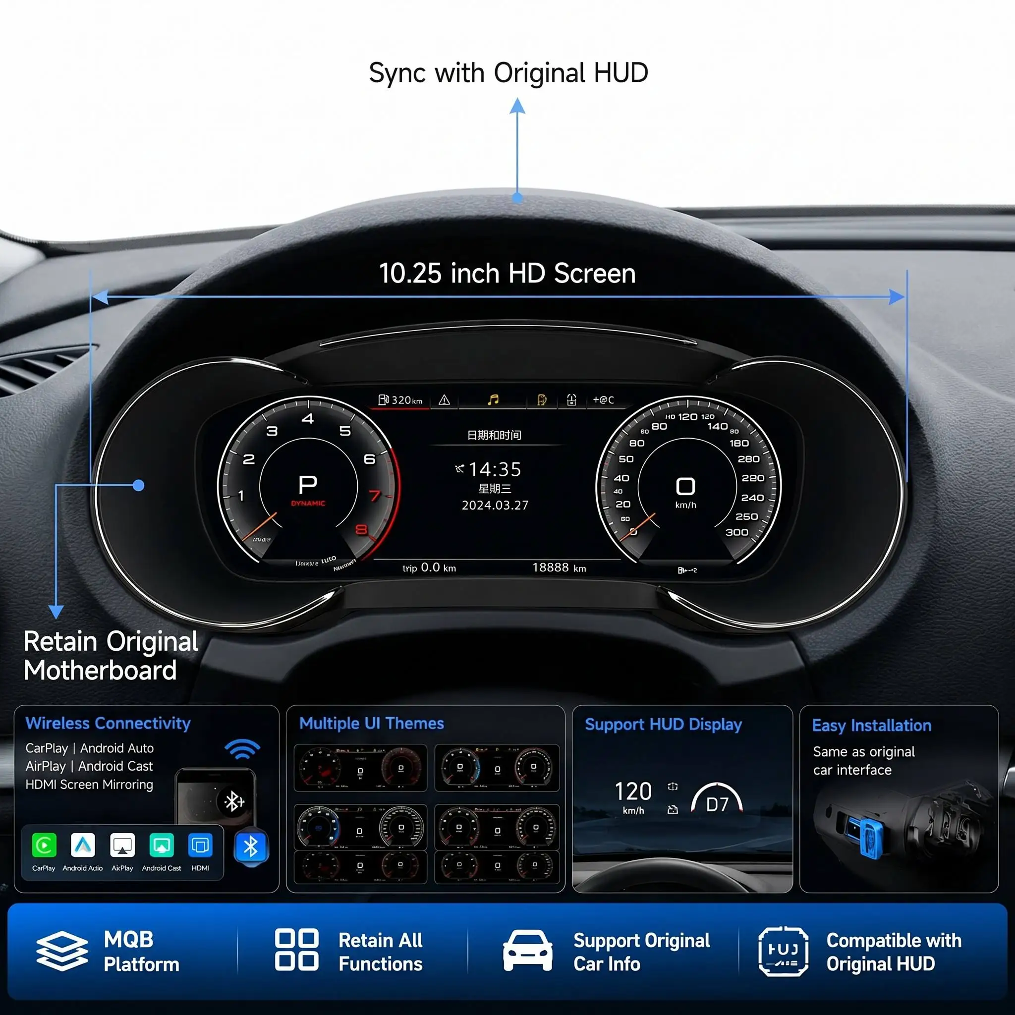 Panel de Instrumentos Digital, Pantalla LCD Inteligente para el Tablero de Mandos, Pantalla LCD para el Grupo de Instrumentos del Automóvil, Actualización del Grupo de Instrumentos para Audi A3 8V 4