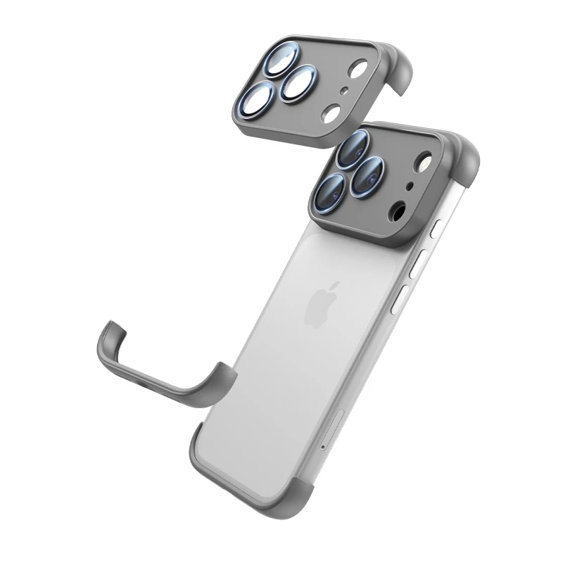 Custodia protettiva per obiettivo fotocamera senza cornice per iPhone 17 Air 16 Pro Max 15 Plus 14 13 12 Accessori per paraurti di protezione del telefono - immagine 5