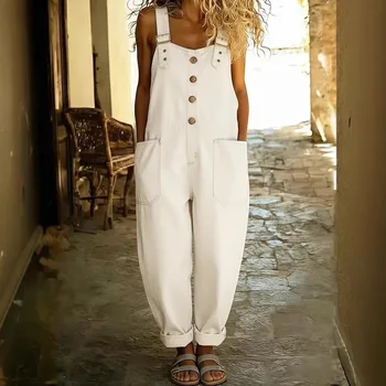 Women Denim Suspenders Jumpsuit 1