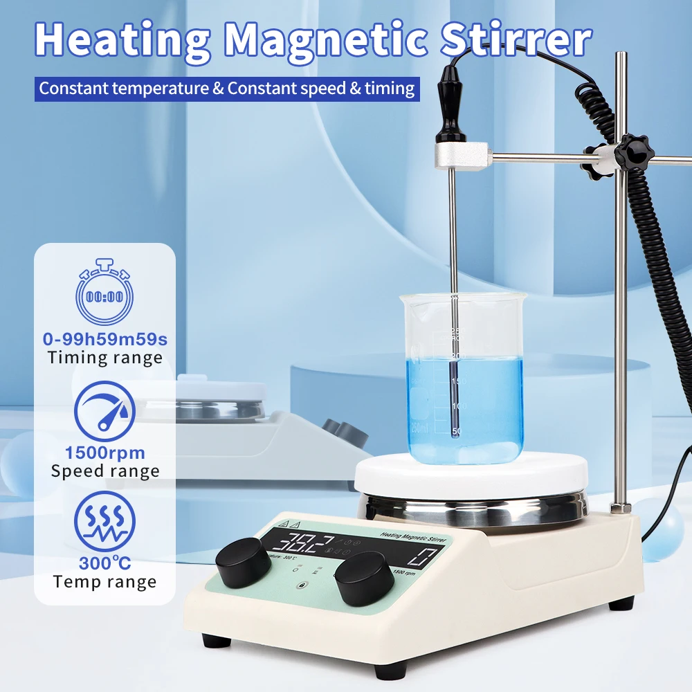 MS300B EU plug Digital Heating Magnetic Stirrer Laboratory Thermostatic Mixer