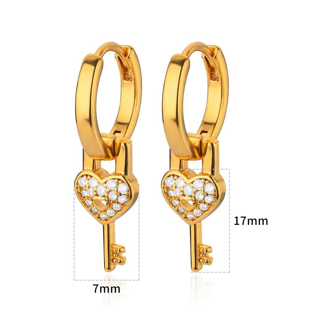 Zircon Moon Star Earrings For Women