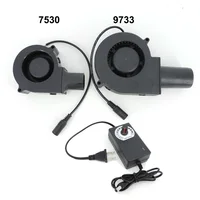 7530 9733 Blower Fan with Power Variable Speed Controller Barbecue Fan Air Blower Picnic Grill Wood Stove Cooking adjustable 1