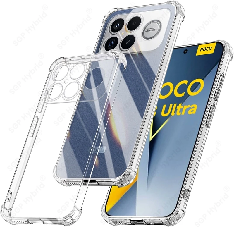 Luxury Shockproof Transparent Soft Bumper Phone Case - Clear Cover