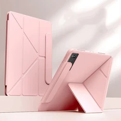 Enhanced Tablet Case with Pencil Holder and Trifold Y - Shaped Stand for Legion Tab Gen 5 8.8 (Pink)