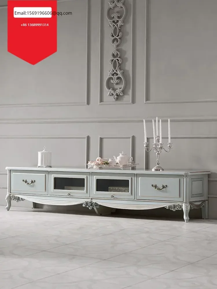 

Court French furniture solid wood European TV cabinet French living room furniture luxury villa