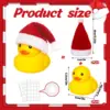 24/36/48 Pcs Christmas Rubber Ducks with Christmas Hats Small Bathtub Yellow Ducks Bath Toys for Baby Shower Holiday Decor Xmas 2