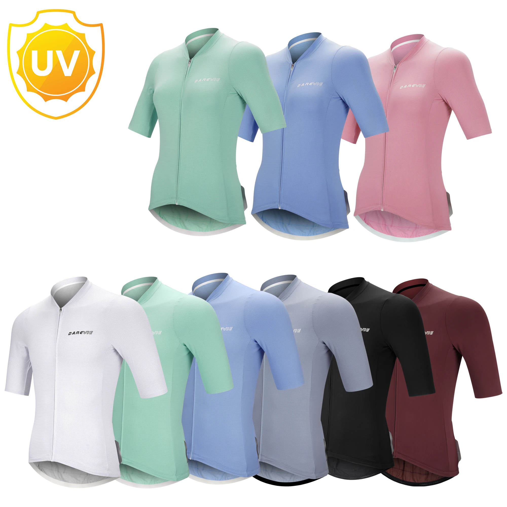 

DAREVIE Cycling Jersey Men Women Soft Light Cycling Jersey Bamboo Charcoal Fiber Breathable Pro Team Men's Cycling Clothing
