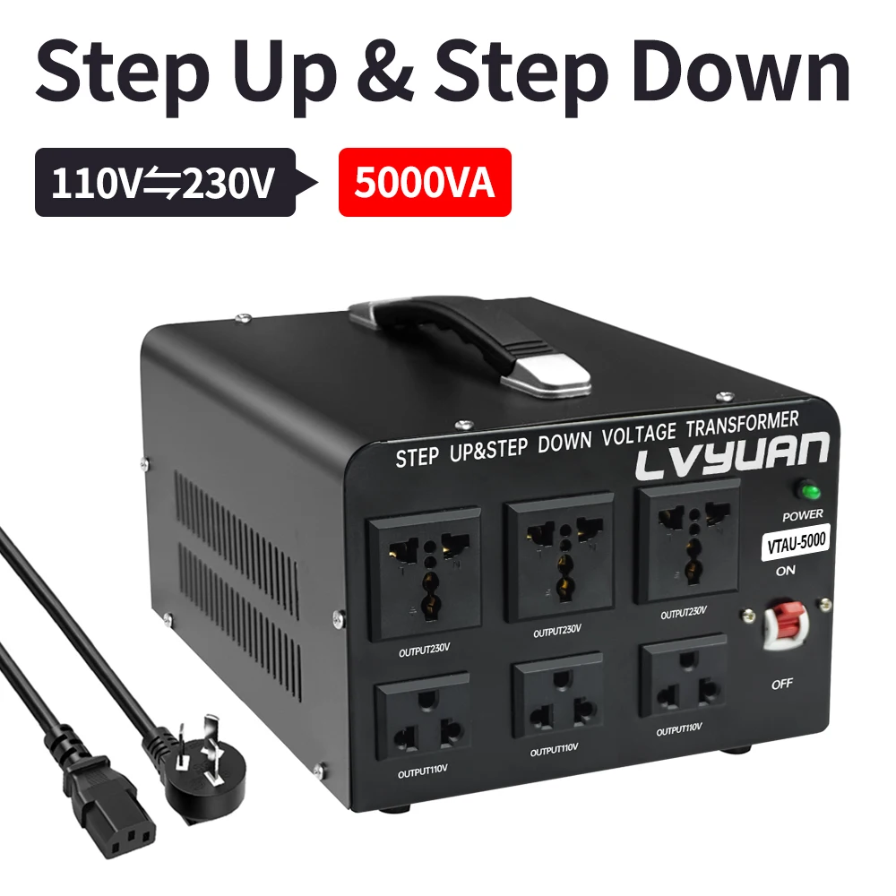 AC Voltage Transformer 2000W 5000W AC110V AC220V 240V Power Converter Voltage Step Up/Step Down Converter - 5