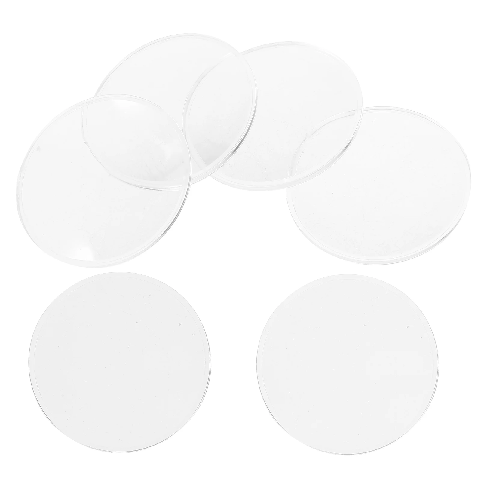 

6Pcs Double Convex Lens 42Mm Focal Lengths Optically Worked Glass Lens 3D Lens Magnifier Biconvex Lens Magnifying Glass Lens