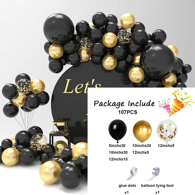Great Gatsby Party Decorations Party Like Gatsby Balloons Black Gold  Balloon Garland Arch Kit Roaring 20s Party Decorations - Ballons &  Accessories - AliExpress