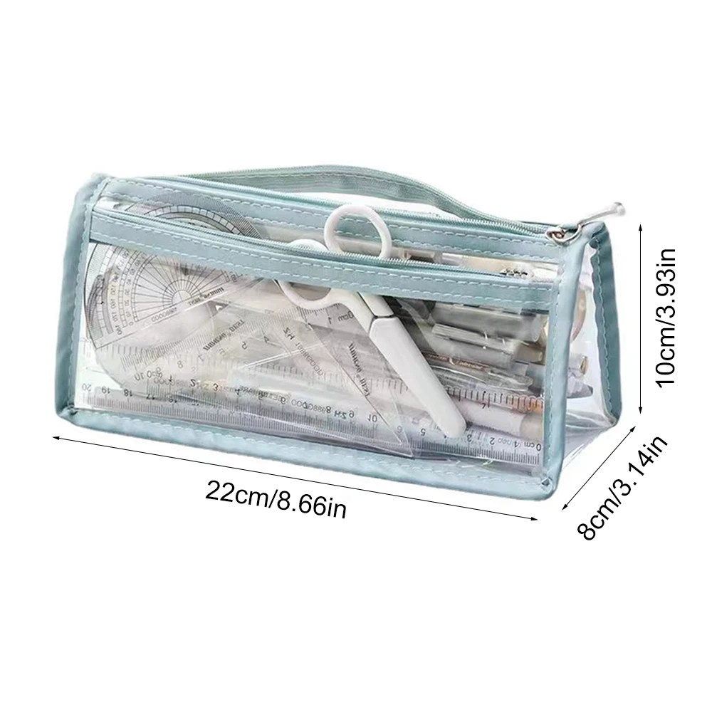 Astuccio per mate in PVC trasparente con glassa Kawaii Astuccio per penne Astuccio per cancelleria carino Astuccio per mate Materiale scolastico Astuccio per mate per cancelleria